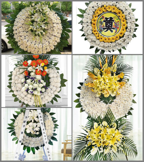 天津北辰区双街镇沙庄村花圈速递